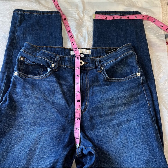 Ella Moss women Dark blue High waist straight leg jeans zipper front Sz 6/28 - Picture 14 of 16
